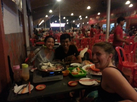 Khmer BBQ in Phnom Penh with some lovely people :)